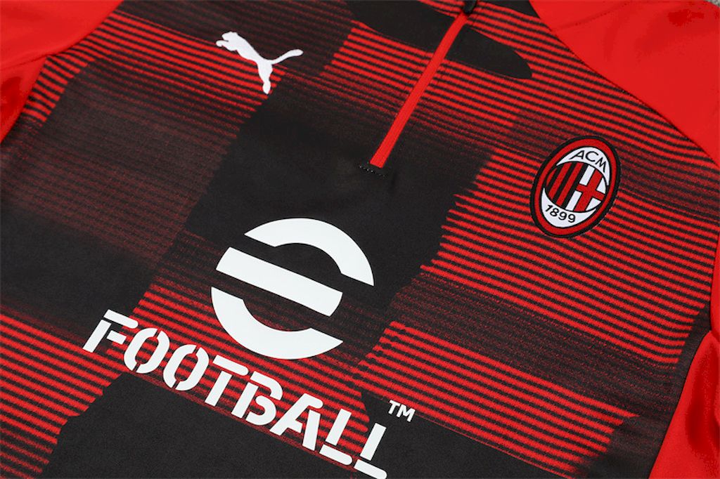 Unisex AC Milan 2024/25 Half-Zip Adult Sweater+Pant 14001 - Image 7