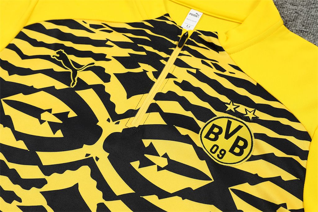 Unisex Borussia Dortmund 2024/25 Half-Zip Adult Sweater+Pant 14001 - Image 4