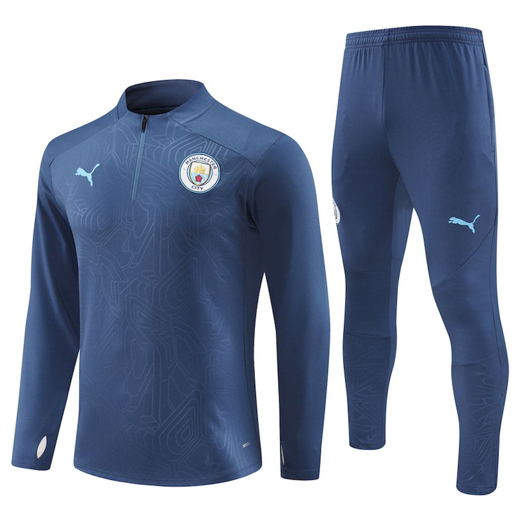 Unisex Manchester City 2024/25 Half-Zip Adult Sweater+Pant 14001