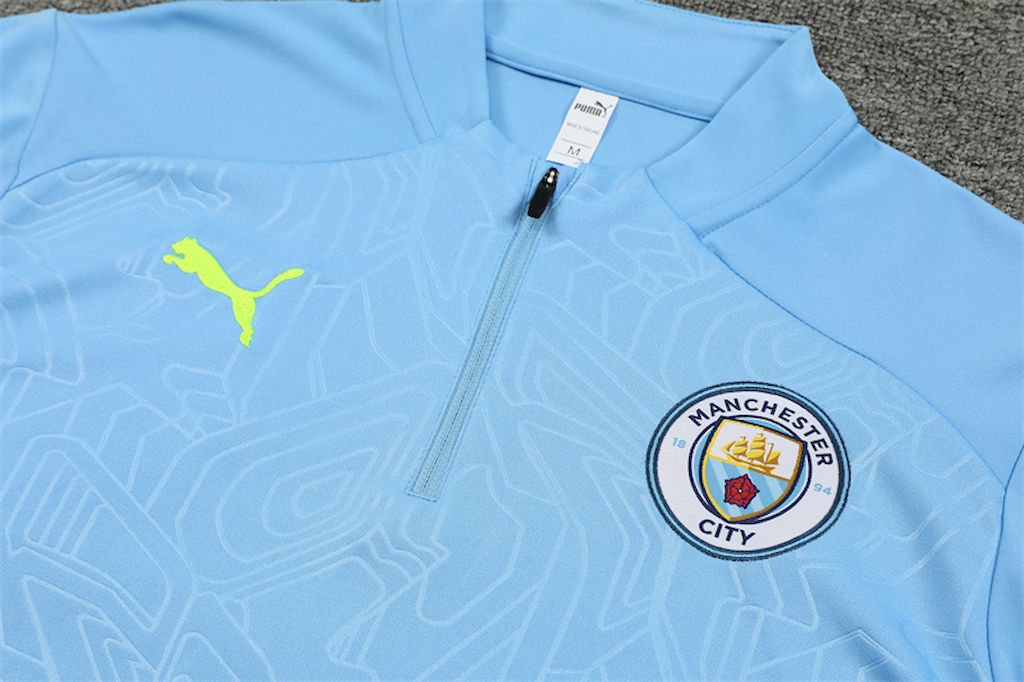 Unisex Manchester City 2024/25 Half-Zip Adult Sweater+Pant 14001 - Image 4