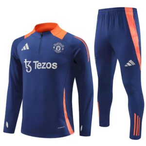 Unisex Manchester United 2024/25 Half-Zip Adult Sweater+Pant 14001