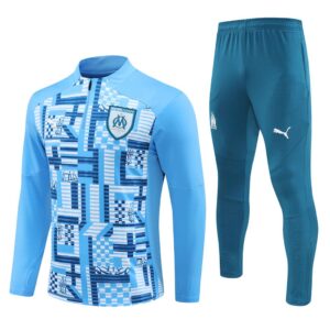 Unisex Olympique Marseille 2024/25 Half-Zip Adult Sweater+Pant 14001