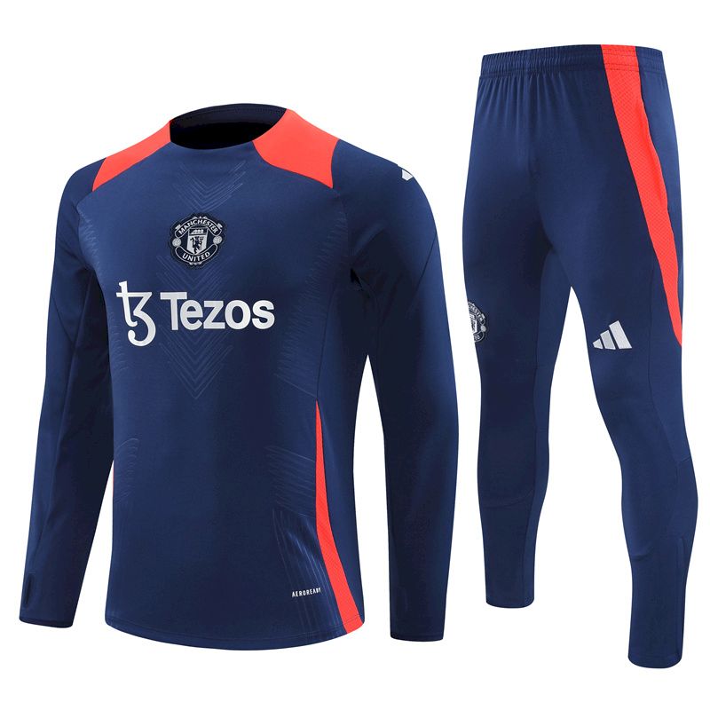 Unisex Manchester United 2024/25 Half-Zip Adult Sweater+Pant 14001