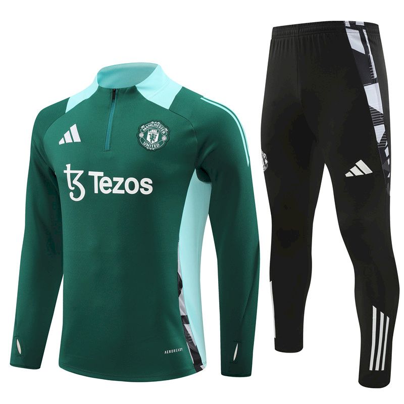 Unisex Manchester United 2024/25 Half-Zip Adult Sweater+Pant 14001