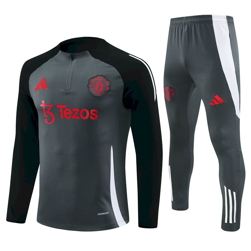 Unisex Manchester United 2024/25 Half-Zip Adult Sweater+Pant 14001