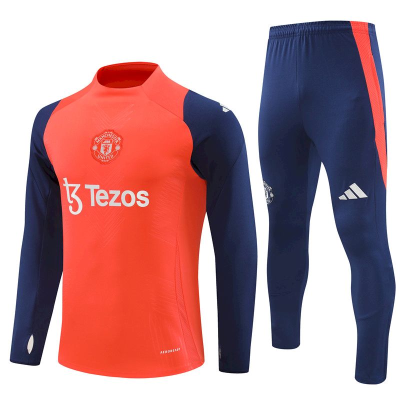 Unisex Manchester United 2024/25 Half-Zip Adult Sweater+Pant 14001