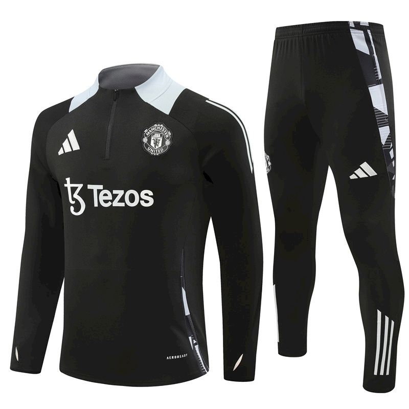 Unisex Manchester United 2024/25 Half-Zip Adult Sweater+Pant 14001