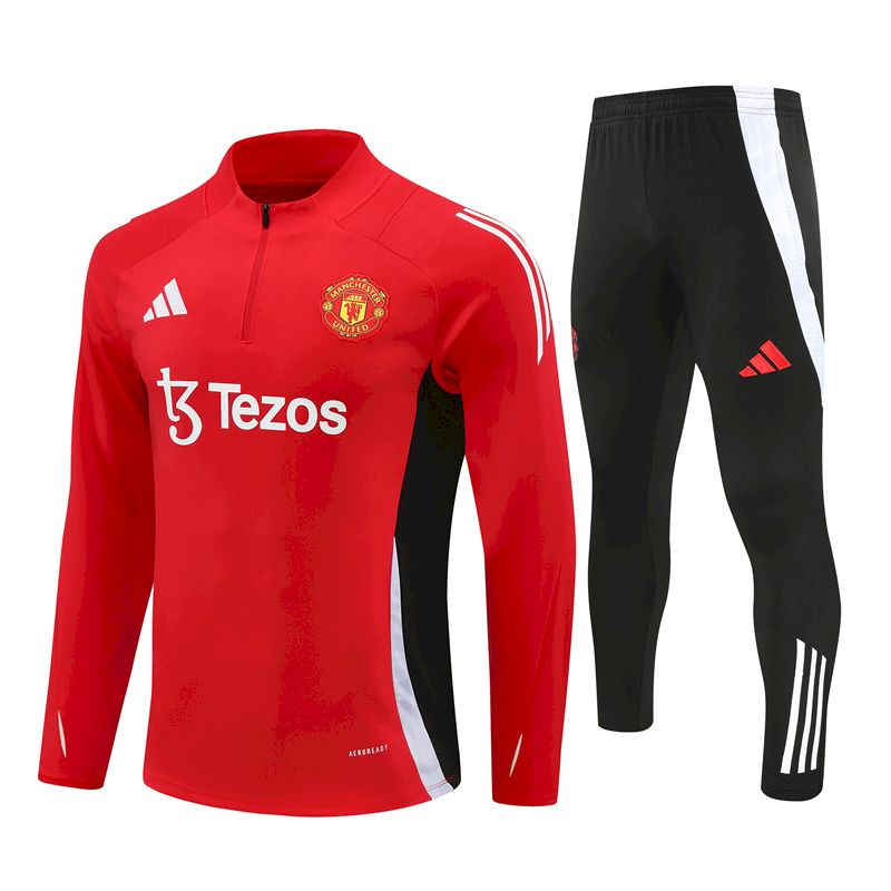 Unisex Manchester United 2024/25 Half-Zip Adult Sweater+Pant 14001
