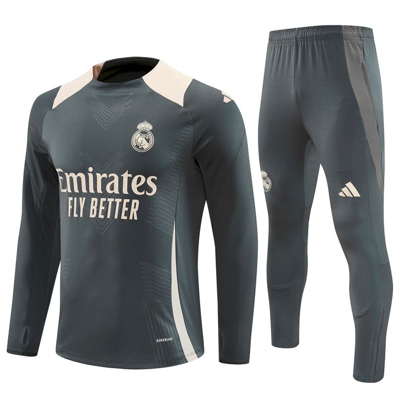 Unisex Real Madrid 2024/25 Half-Zip Adult Sweater+Pant 14001