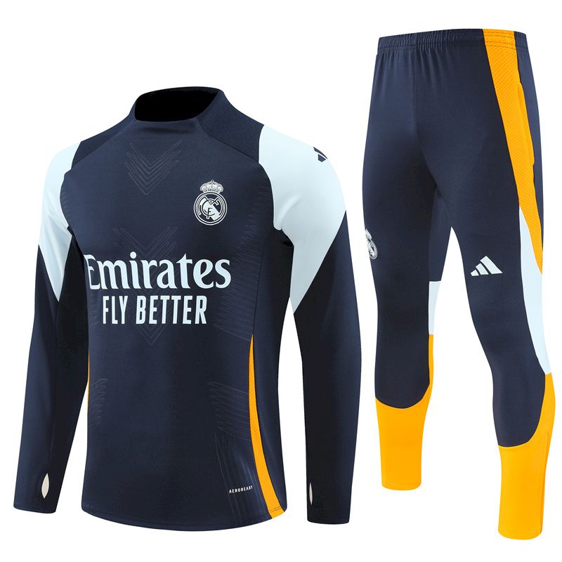 Unisex Real Madrid 2024/25 Half-Zip Adult Sweater+Pant 14001