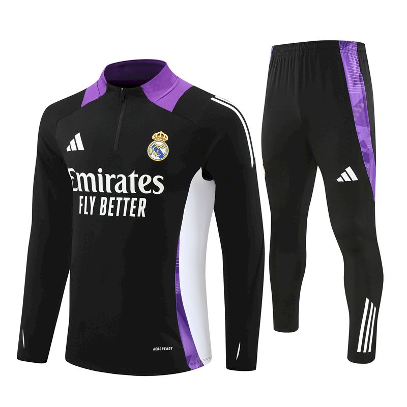 Unisex Real Madrid 2024/25 Half-Zip Adult Sweater+Pant 14001