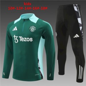 Unisex Manchester United 2024/25 Half-Zip Kids Sweater+Pant 14001