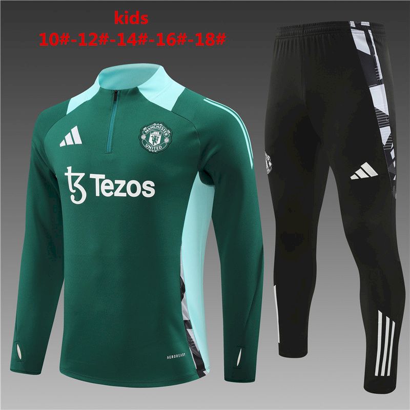 Unisex Manchester United 2024/25 Half-Zip Kids Sweater+Pant 14001
