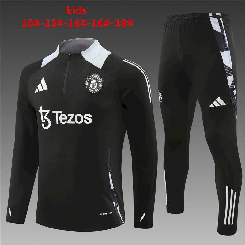 Unisex Manchester United 2024/25 Half-Zip Kids Sweater+Pant 14001