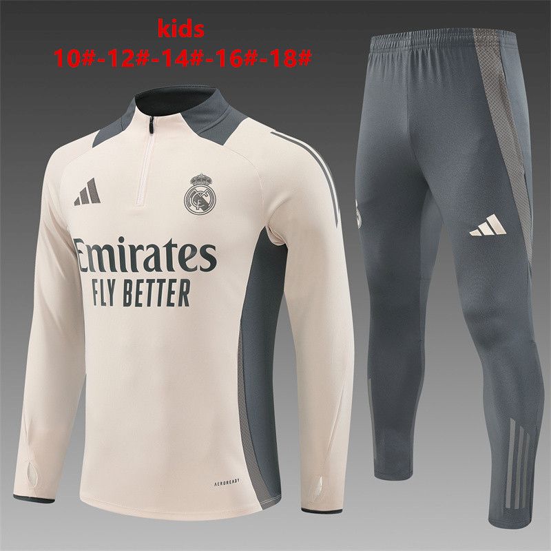 Unisex Real Madrid 2024/25 Half-Zip Kids Sweater+Pant 14001
