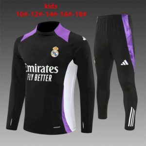 Unisex Real Madrid 2024/25 Half-Zip Kids Sweater+Pant 14001