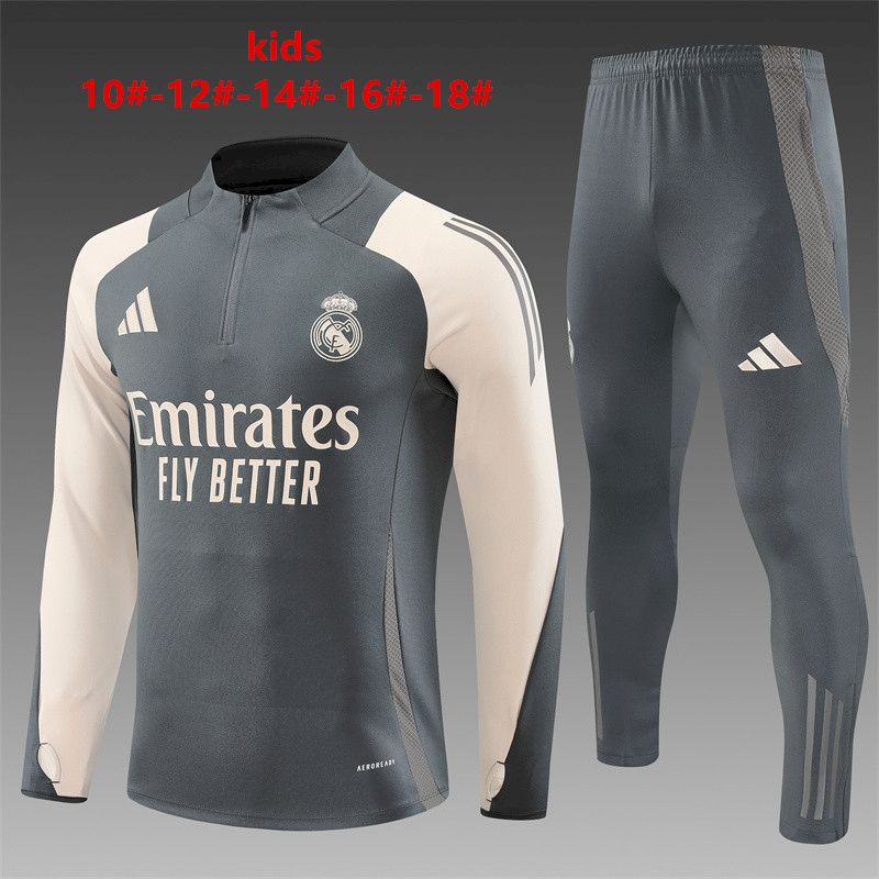 Unisex Real Madrid 2024/25 Half-Zip Kids Sweater+Pant 14001