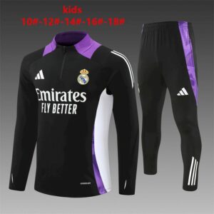 Unisex Real Madrid 2024/25 Half-Zip Kids Sweater+Pant 14001