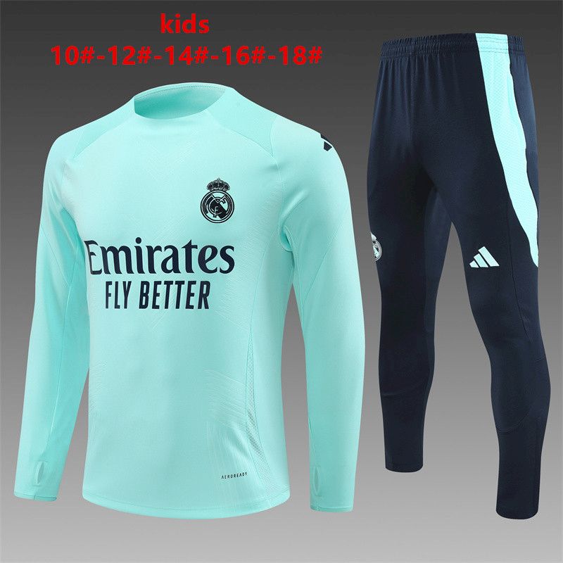 Unisex Real Madrid 2024/25 Half-Zip Kids Sweater+Pant 14001