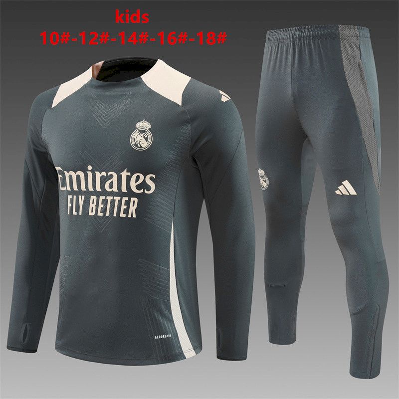 Unisex Real Madrid 2024/25 Half-Zip Kids Sweater+Pant 14001