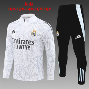 Unisex Real Madrid 2024/25 Half-Zip Kids Sweater+Pant 14001