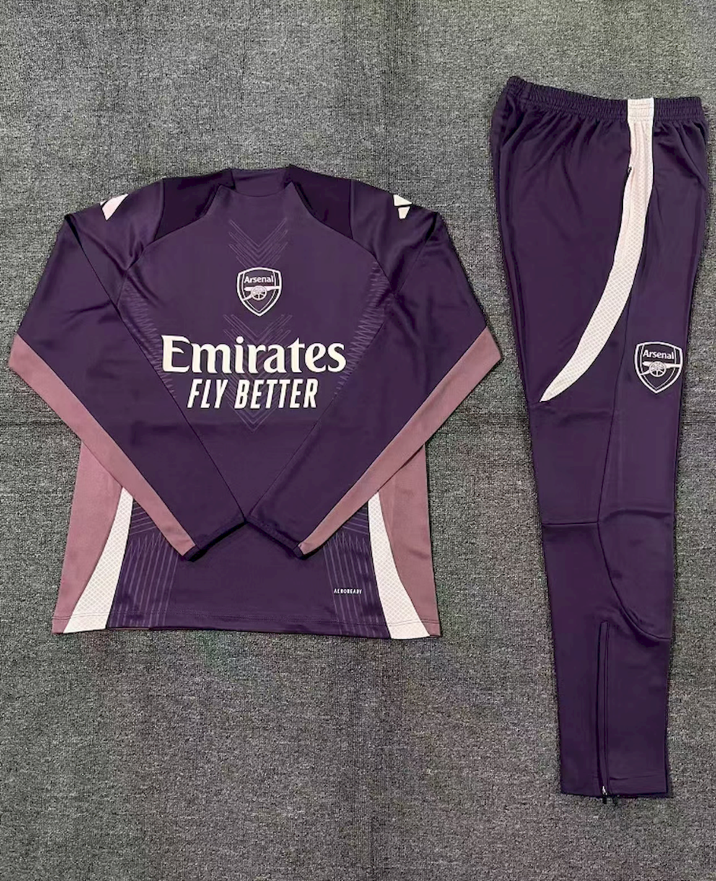 Unisex Arsenal 2024/25 Half-Zip Kids Sweater+Pant 14001 - Image 2