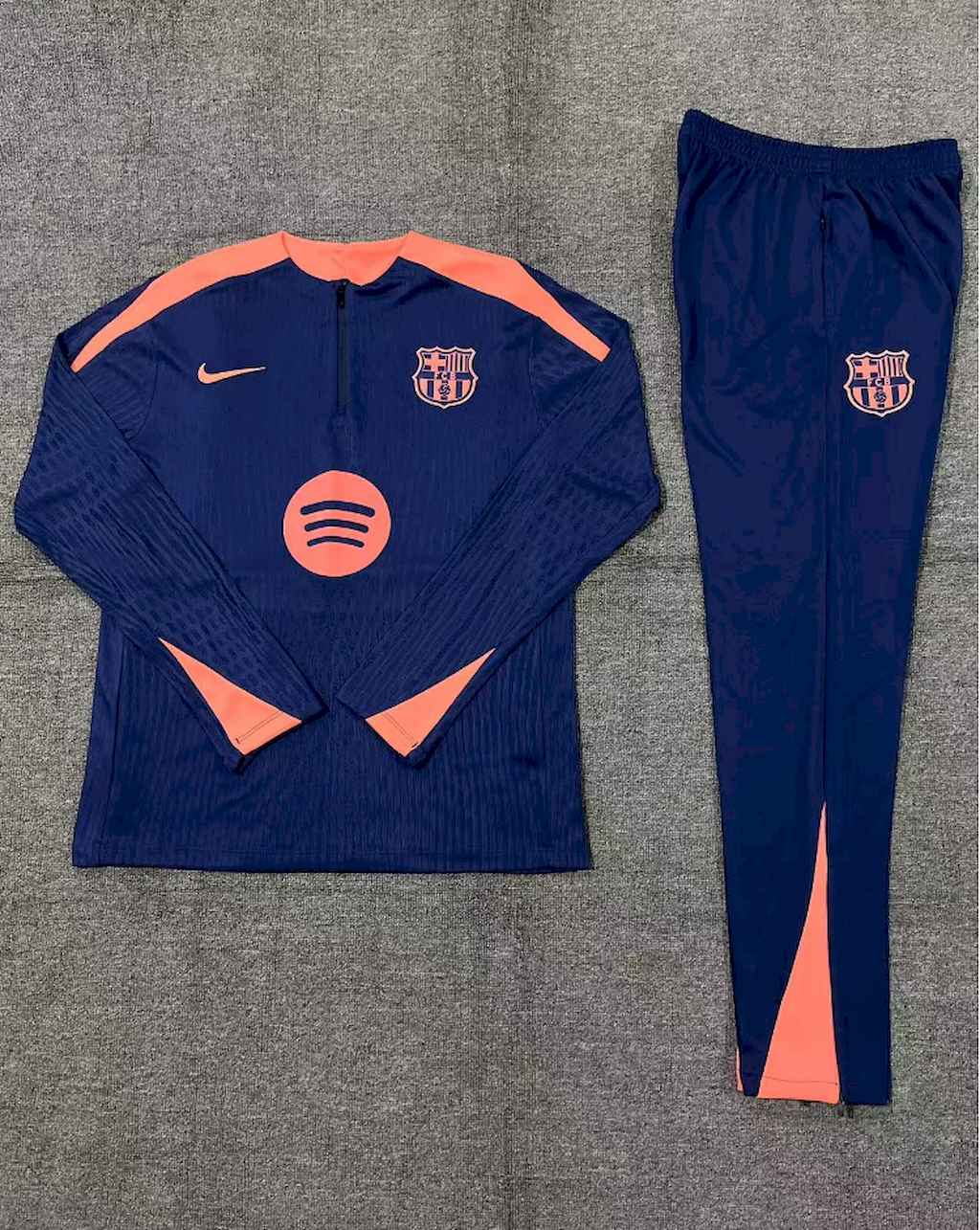 Unisex Barcelona 2024/25 Half-Zip Kids Sweater+Pant 14001 - Image 2