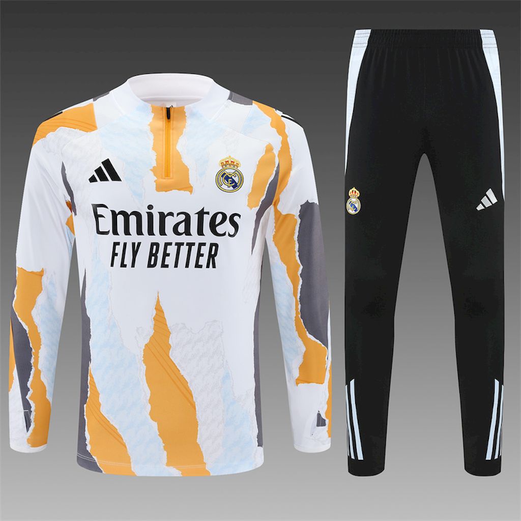 Unisex Real Madrid 2024/25 Half-Zip Adult Sweater+Pant 14001