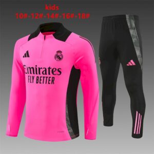 Unisex Real Madrid 2024/25 Half-Zip Kids  Sweater+Pant 14001