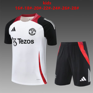 Unisex Manchester United 2024/25 Training Kids Jersey+Short 14001