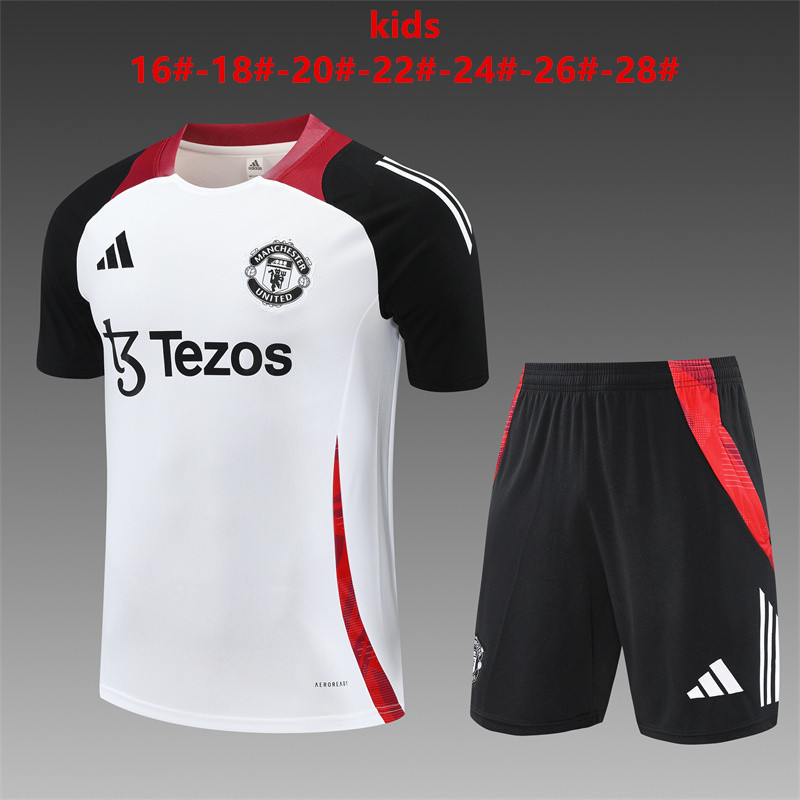 Unisex Manchester United 2024/25 Training Kids Jersey+Short 14001