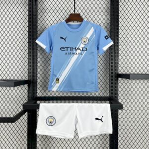 Manchester City 2025/26 Home Kids Kit