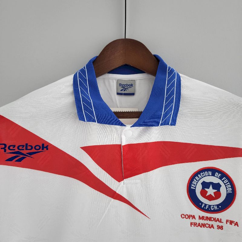 Chile 1998 Away Long Sleeves Retro Jersey - Image 3