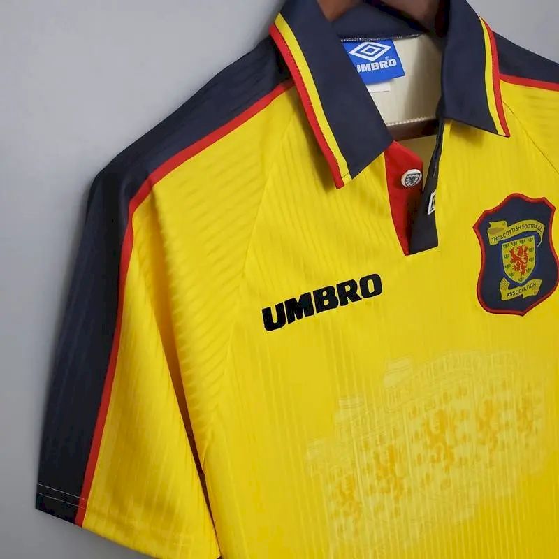 Scotland 1996/98 Yellow Retro Jersey - Image 6