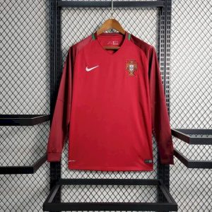 Portugal 2016/17 Home Long Sleeves Retro Jersey