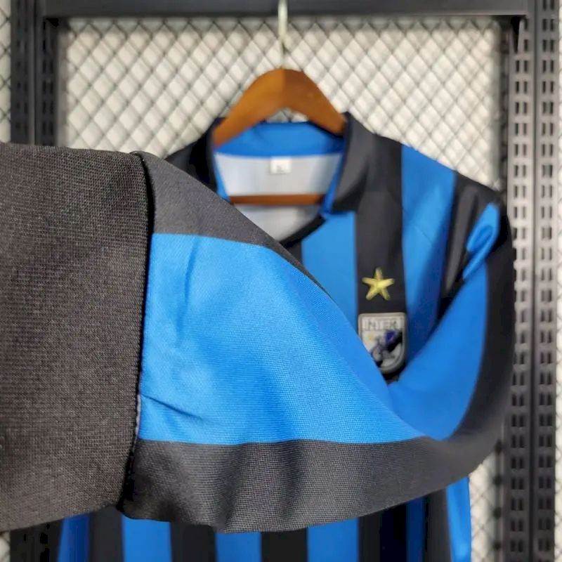 Inter Milan 1998 Home Long Sleeves Retro Jersey - Image 6