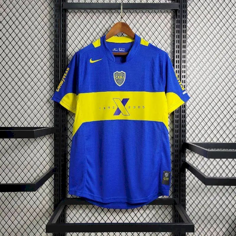 Boca Juniors 2005 100th Anniversary Edition Retro Jersey - Image 2