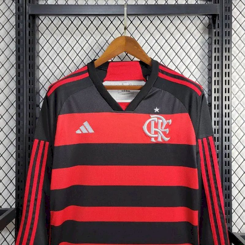 Flamengo 2024/25 Home Long Sleeves Jersey - Image 2