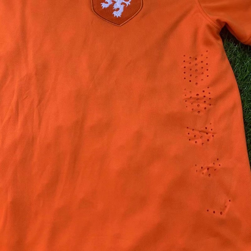 Netherlands 2014 Home Retro Jersey - Image 3