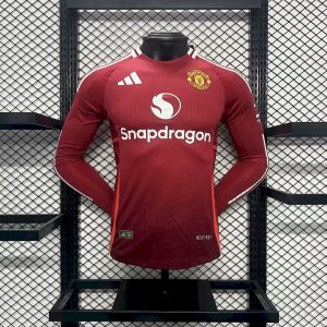 Manchester United 2024/25 Home Long Sleeves Jersey Player Version