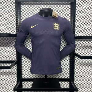 England 2024/25 Euro Away Long Sleeves Jersey Player Version