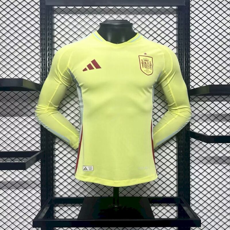 Spain 2024/25 Euro Away Long Sleeves Jersey Player Version