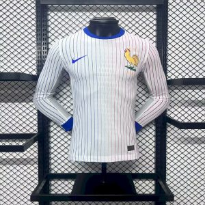 France 2024/25 Euro Away Long Sleeves Jersey ¨C Player Versi