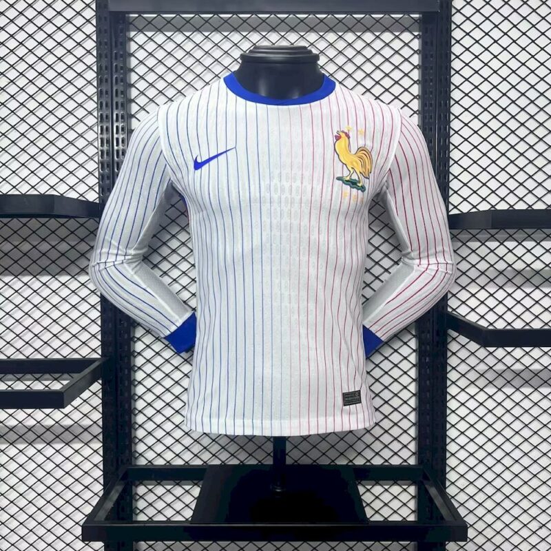 France 2024/25 Euro Away Long Sleeves Jersey ¨C Player Versi