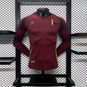 Belgium 2024/25 Euro Home Long Sleeves Jersey Player Version