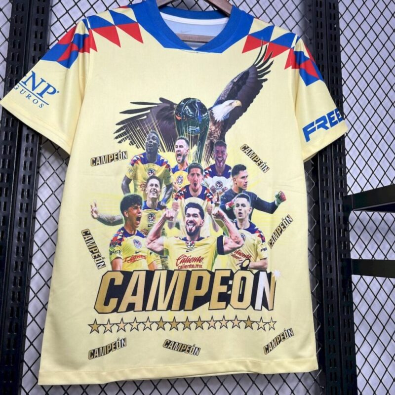 Club America 2024/25 15 Champions Yellow Commemorative Edition Jersey - Image 4
