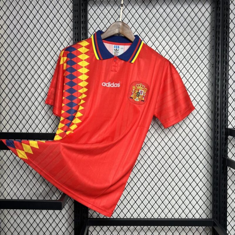 Spain 1994 Home Retro Jersey - Image 6