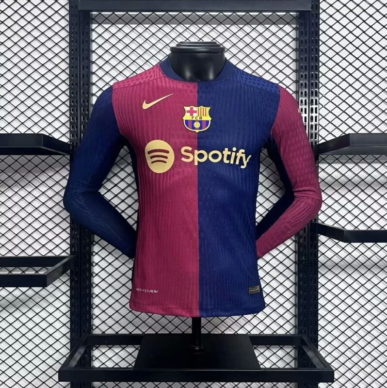 Barcelona 2024/25 Home Long Sleeves Jersey Player Version