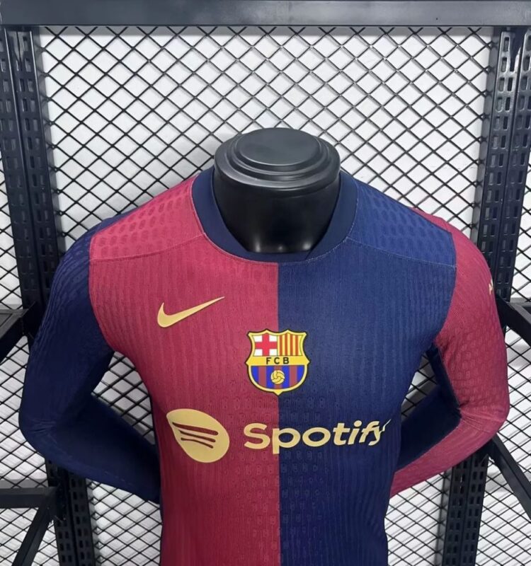 Barcelona 2024/25 Home Long Sleeves Jersey Player Version - Image 3
