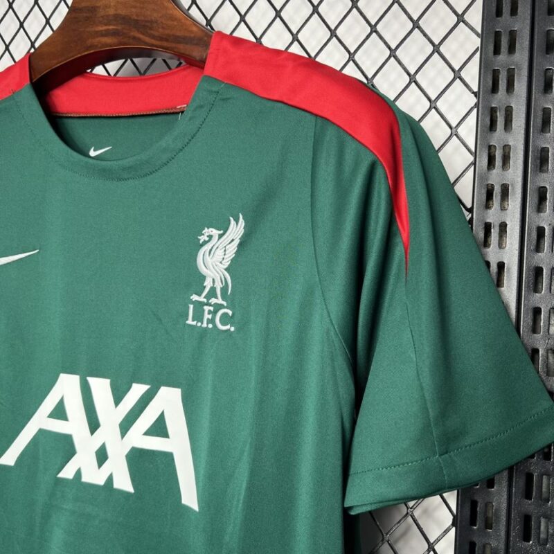 Liverpool 2024/25 Pre-match training dark green Jersey - Image 5
